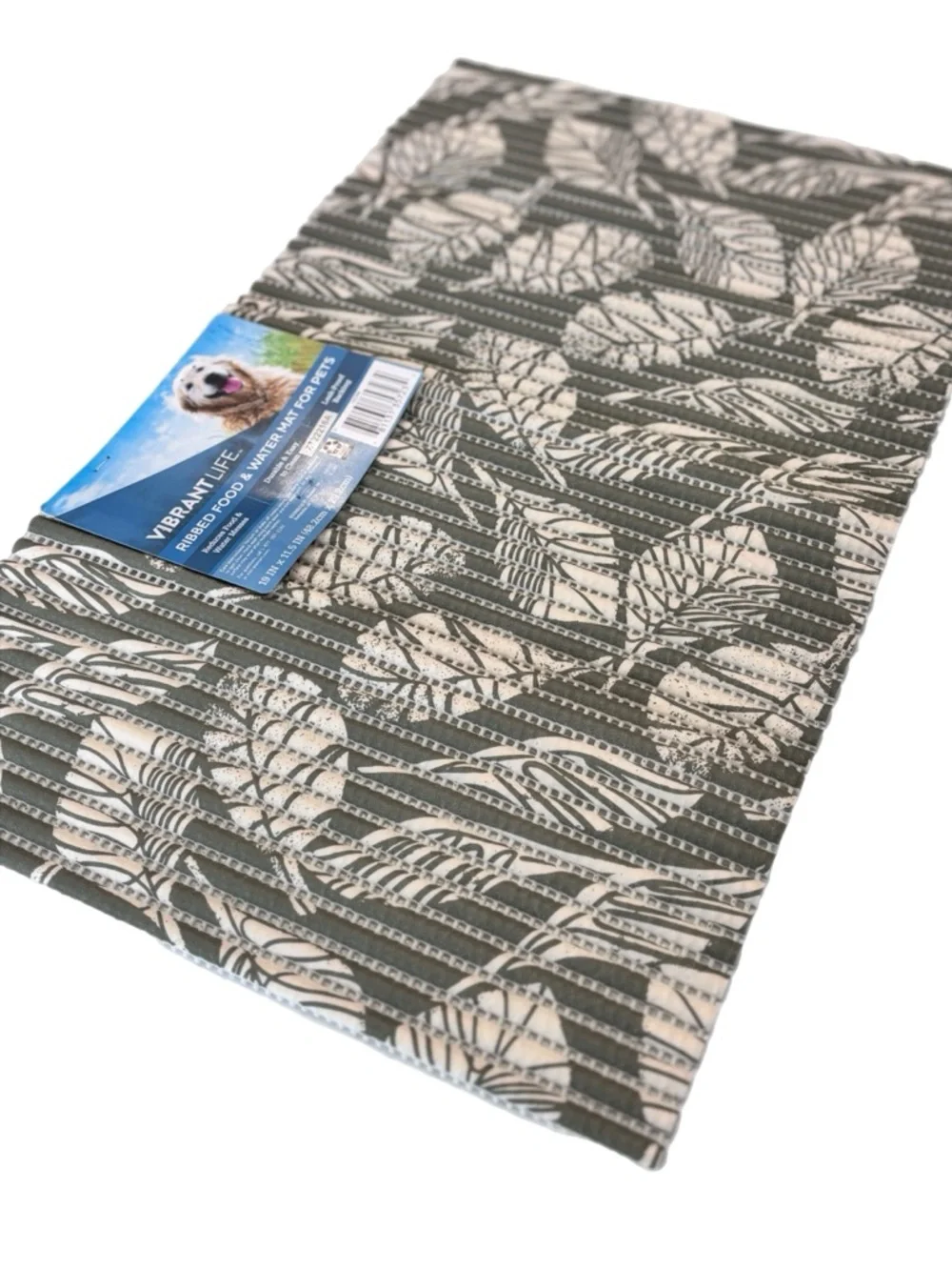 Vibrant Life Ribbed Food & Water Mat for Pets